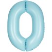 34in MATTE POWDER BLUE NUMBER 0 FOIL BALLOON
