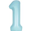 34in MATTE POWDER BLUE NUMBER 1 FOIL BALLOON