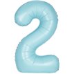 34in MATTE POWDER BLUE NUMBER 2 FOIL BALLOON