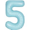 34in MATTE POWDER BLUE NUMBER 5 FOIL BALLOON