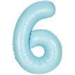 34in MATTE POWDER BLUE NUMBER 6 FOIL BALLOON