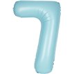 34in MATTE POWDER BLUE NUMBER 7 FOIL BALLOON