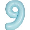 34in MATTE POWDER BLUE NUMBER 9 FOIL BALLOON