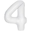 34in MATTE WHITE NUMBER 4 FOIL BALLOON