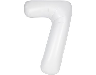 34in MATTE WHITE NUMBER 7 FOIL BALLOON