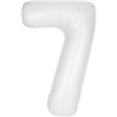 34in MATTE WHITE NUMBER 7 FOIL BALLOON