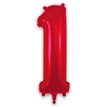 34in NUMBER 1 RED FOIL BALLOON