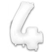 34in NUMBER 4 MATTE WHITE FOIL BALLOON