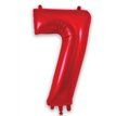 34in NUMBER 7 RED FOIL BALLOON
