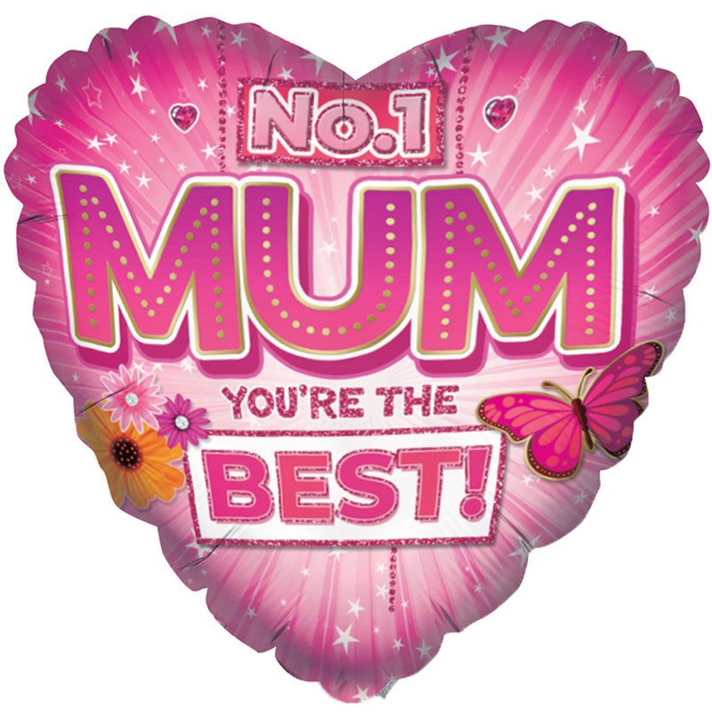 18in NO. 1 MUM FOIL BALLOON