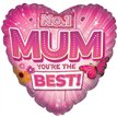 18in NO. 1 MUM FOIL BALLOON