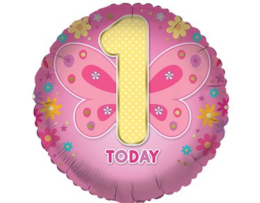 18in AGE 1 FEMALE JUVENILE FOIL BALLOON