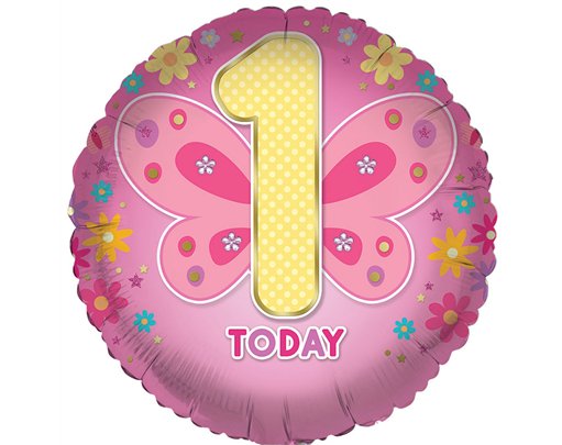 18in AGE 1 FEMALE JUVENILE FOIL BALLOON