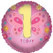 18in AGE 1 FEMALE JUVENILE FOIL BALLOON