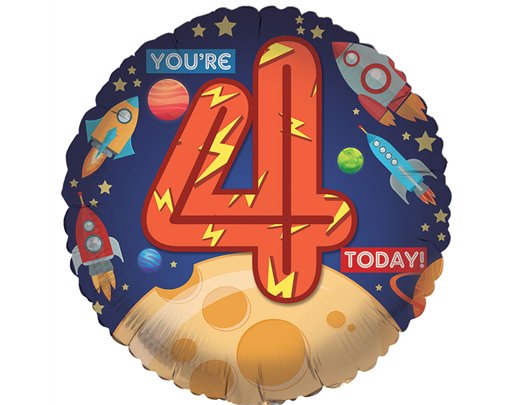 18in AGE 4 MALE FOIL BALLOON