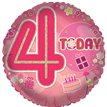 18in AGE 4 FEMALE FOIL BALLOON