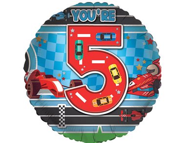 18in AGE 5 MALE FOIL BALLOON