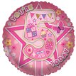 18in AGE 5 FEMALE FOIL BALLOON