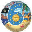 18in AGE 6 MALE FOIL BALLOON