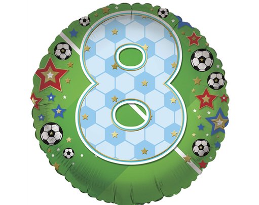 18in AGE 8 MALE FOIL BALLOON