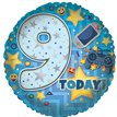18in AGE 9 MALE FOIL BALLOON