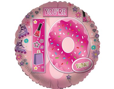 18in AGE 10 FEMALE FOIL BALLOON