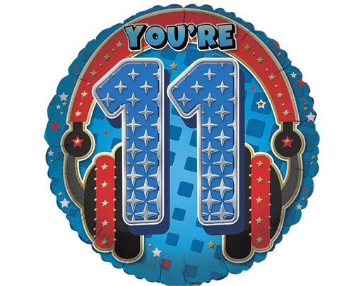 18in AGE 11 MALE FOIL BALLOON