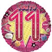 18in AGE 11 FEMALE FOIL BALLOON