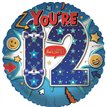18in AGE 12 MALE FOIL BALLOON