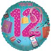 18in AGE 12 FEMALE FOIL BALLOON