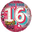 18in AGE 16 FEMALE FOIL BALLOON