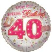 18in AGE 40 FEMALE FOIL BALLOON