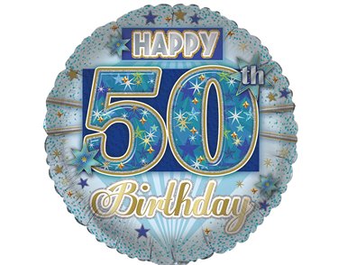 18in AGE 50 MALE FOIL BALLOON