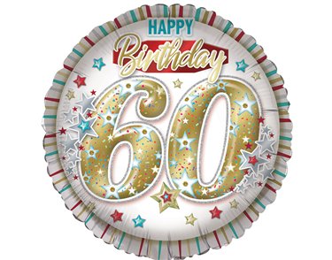 18in AGE 60 GENERIC FOIL BALLOON
