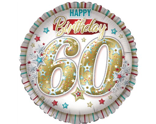 18in AGE 60 GENERIC FOIL BALLOON