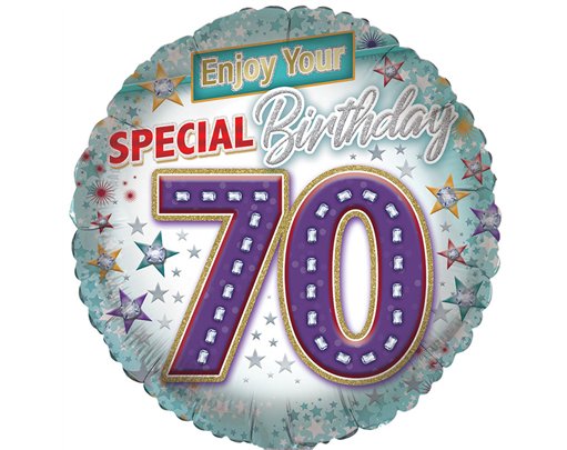 18in AGE 70 GENERIC FOIL BALLOON