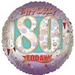 18in AGE 80 GENERIC FOIL BALLOON
