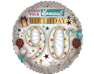 18in AGE 90 GENERIC FOIL BALLOON