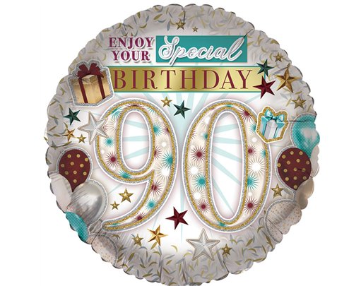 18in AGE 90 GENERIC FOIL BALLOON