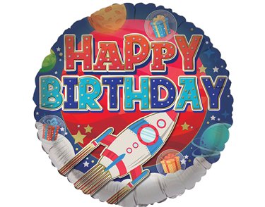 18in OPEN MALE YOUNGER BIRTHDAY FOIL BALLOON