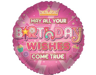 18in OPEN FEMALE YOUNGER BIRTHDAY FOIL BALLOON