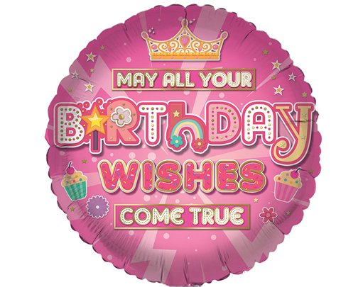 18in OPEN FEMALE YOUNGER BIRTHDAY FOIL BALLOON
