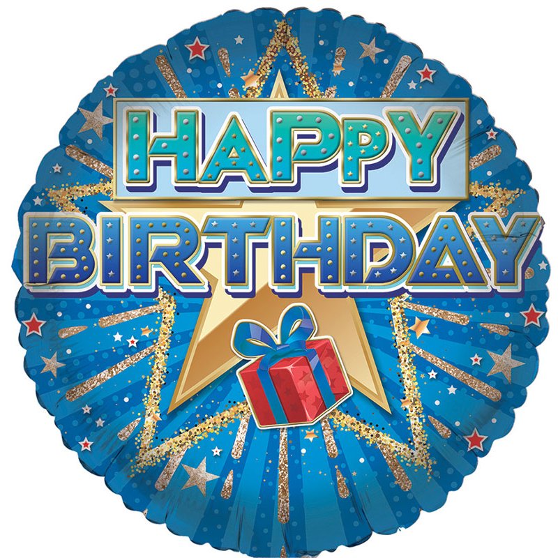 18in OPEN MALE BIRTHDAY FOIL BALLOON