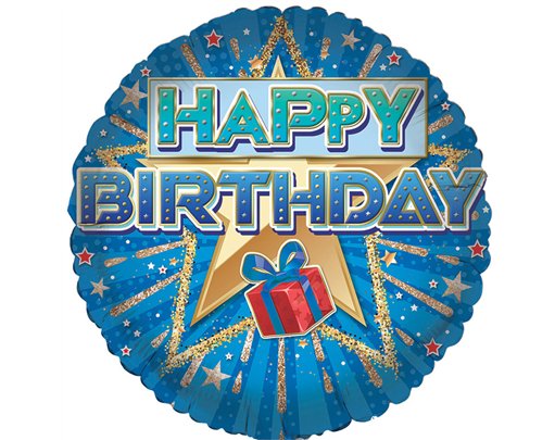 18in OPEN MALE BIRTHDAY FOIL BALLOON