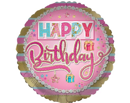 18in OPEN FEMALE BIRTHDAY FOIL BALLOON