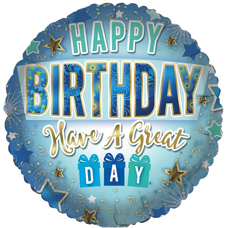 18in OPEN MALE OLDER BIRTHDAY FOIL BALLOON