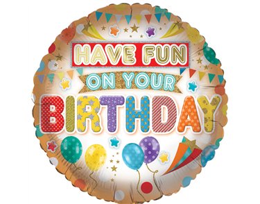 18in OPEN GENERIC JUVENILE BIRTHDAY FOIL BALLOON