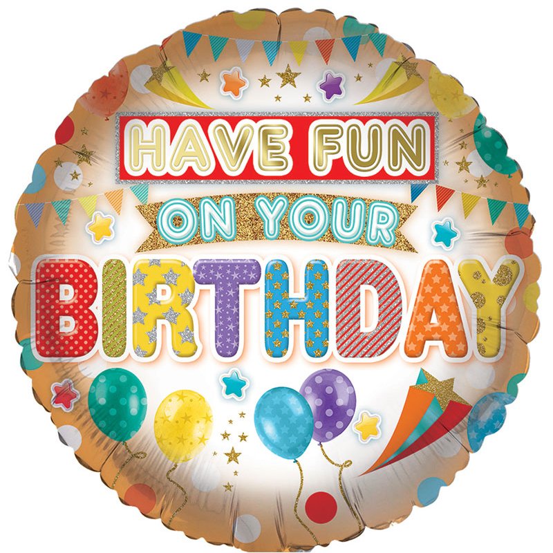18in OPEN GENERIC JUVENILE BIRTHDAY FOIL BALLOON
