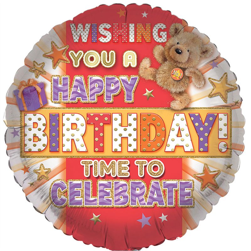 18in OPEN CUTE GENERIC BIRTHDAY FOIL BALLOON
