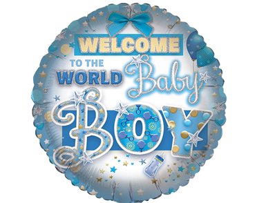 18in BABY BOY FOIL BALLOON